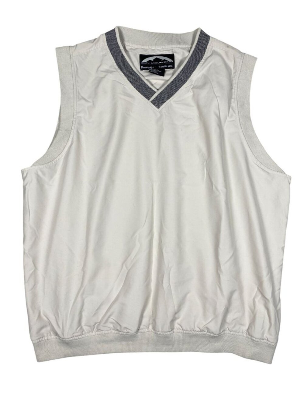 Sun Mountain Mens XXL Tan Golf Vest Lightweight Pullover Sleeveless Polyester